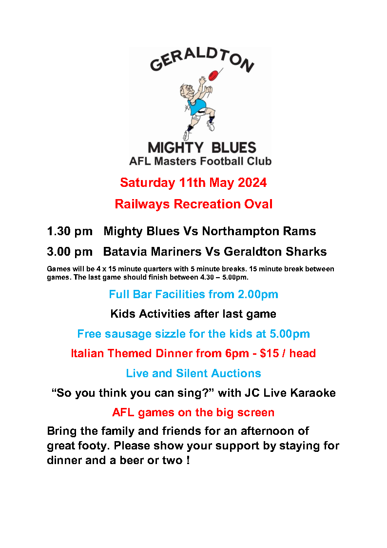 AFL Masters - Geraldton Mighty Blues Carnival
