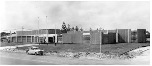 Geraldton Civic Centre, 1963. Photo donated to the Geraldton Regional Library by O. C. Burns