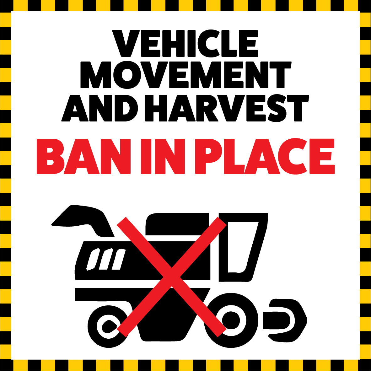 Harvest and Vehicle Movement Ban Icon