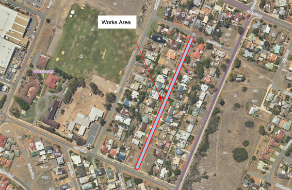 Albert street site map of works