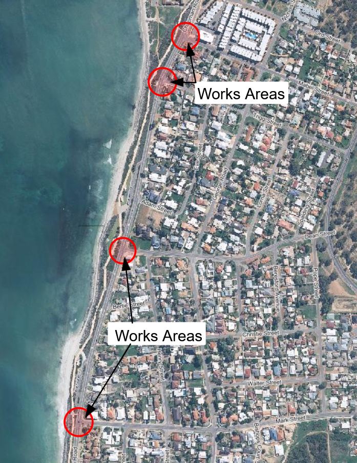 Site map of works