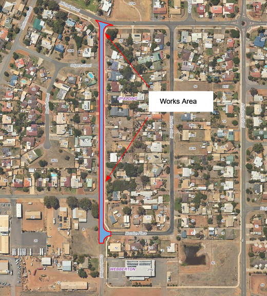Site map of works