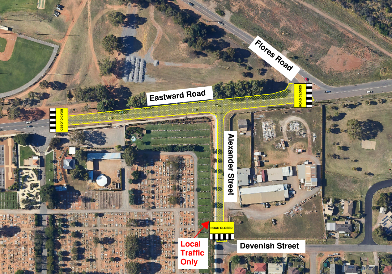 Site map of works