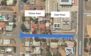 Gale Road site map of works
