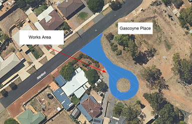 Gascoyne Place site map of works