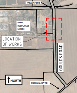 Goulds Road works site map of works