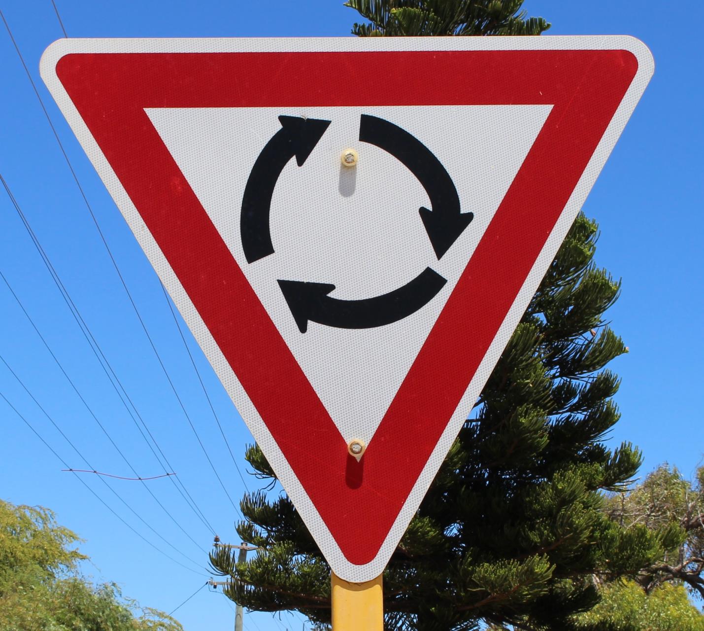 Roundabout sign