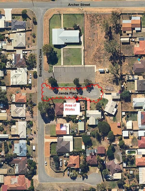 Janda Place site works map
