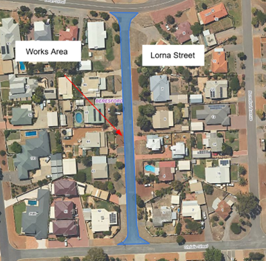 Lorna Street site map of works