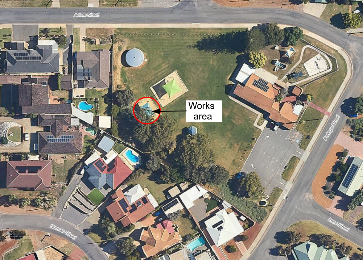 Site map of works