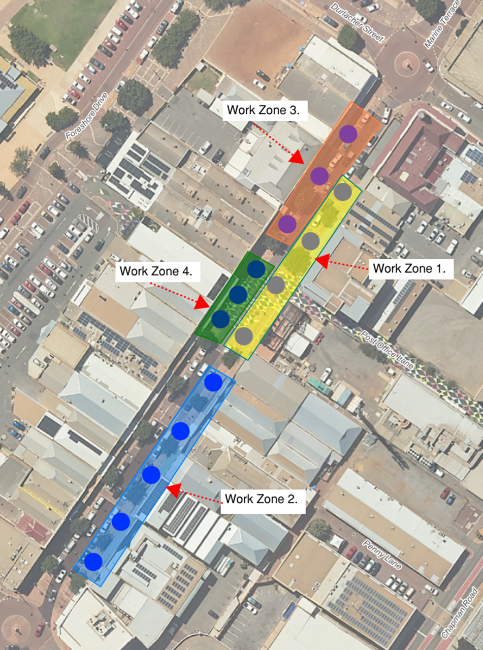 Aerial site works map