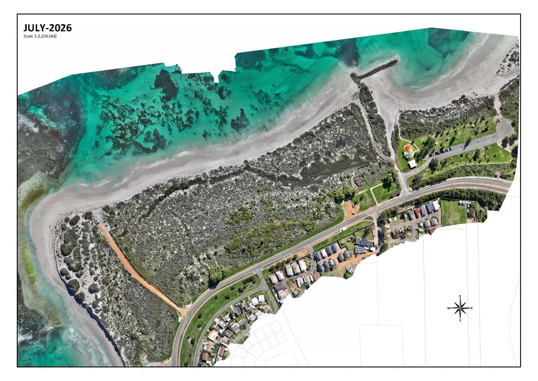 Aerial image Pages Beach July 2026
