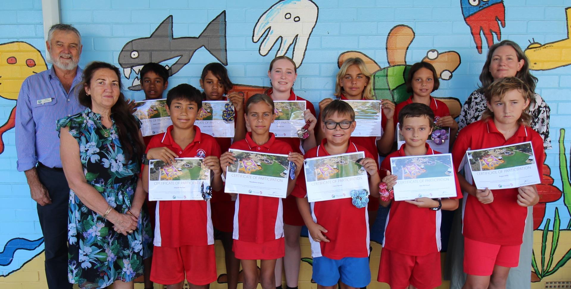 Bluff Point Primary School students