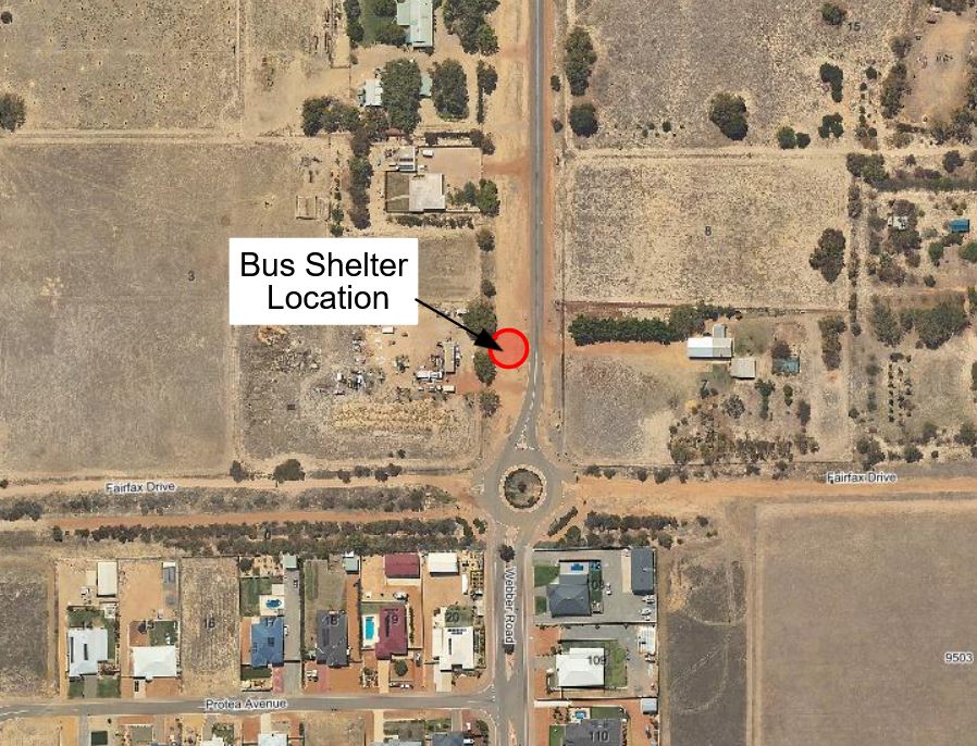 School bus stop location