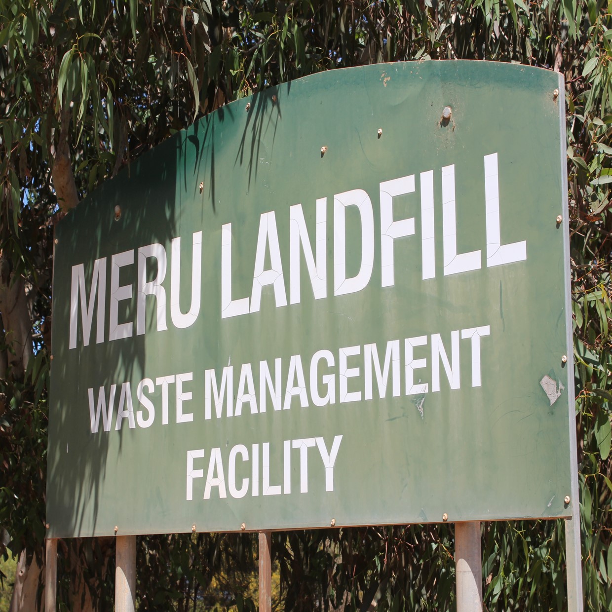 Meru Waste Facility Sign