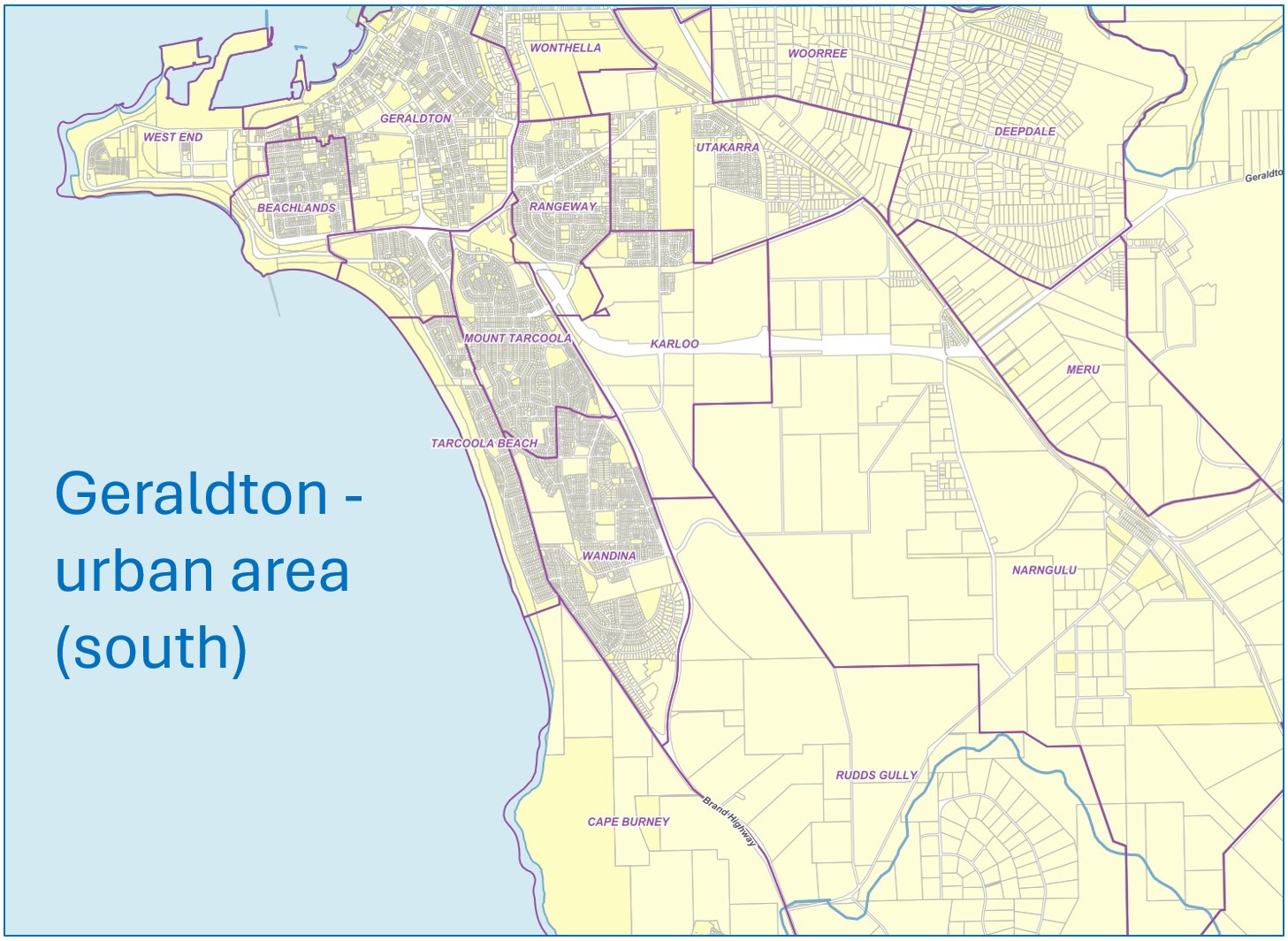 Geraldton urban are - south