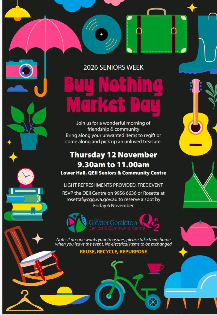 Buy Nothing Market Day Poster