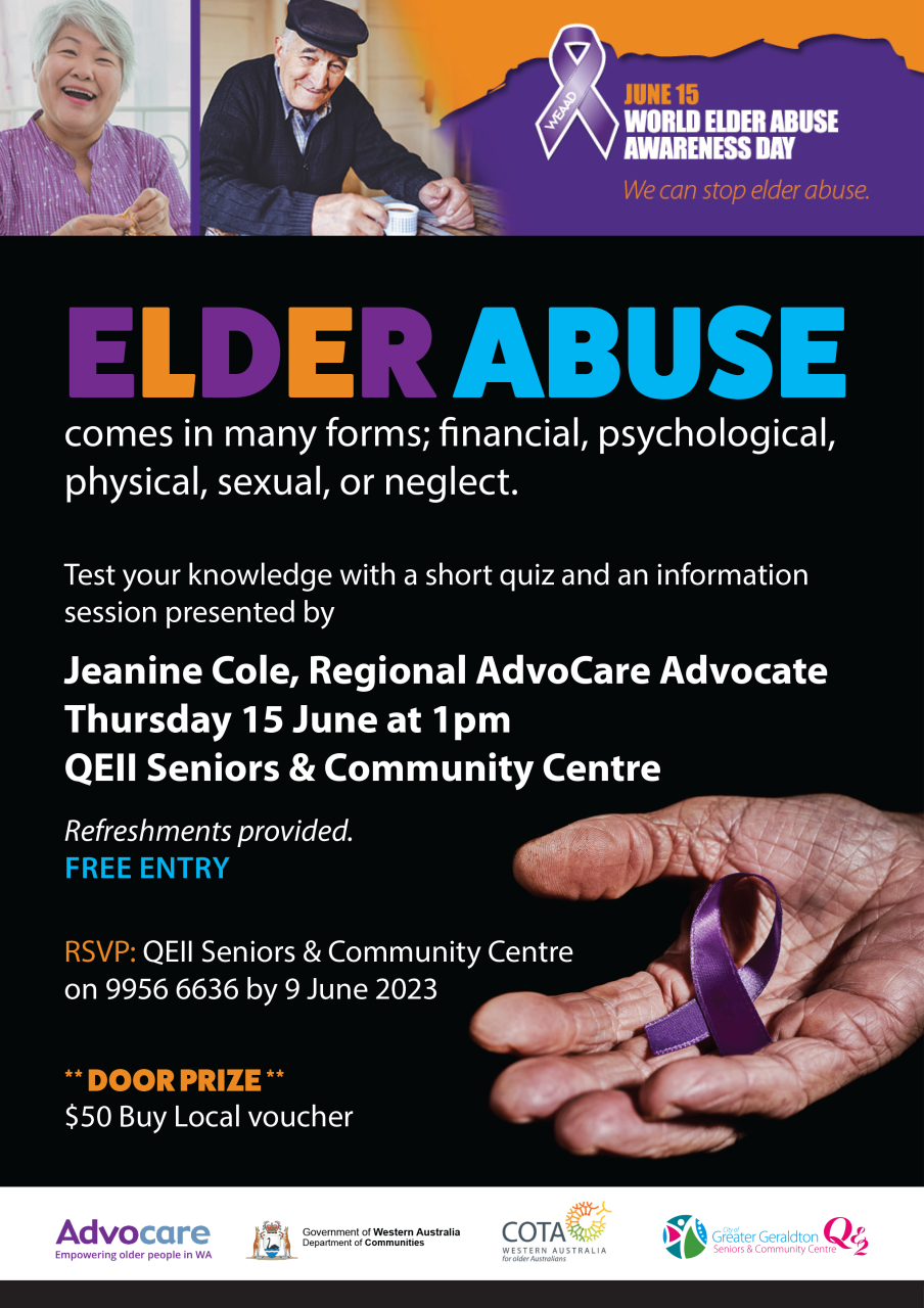 Elder Abuse awereness flyer