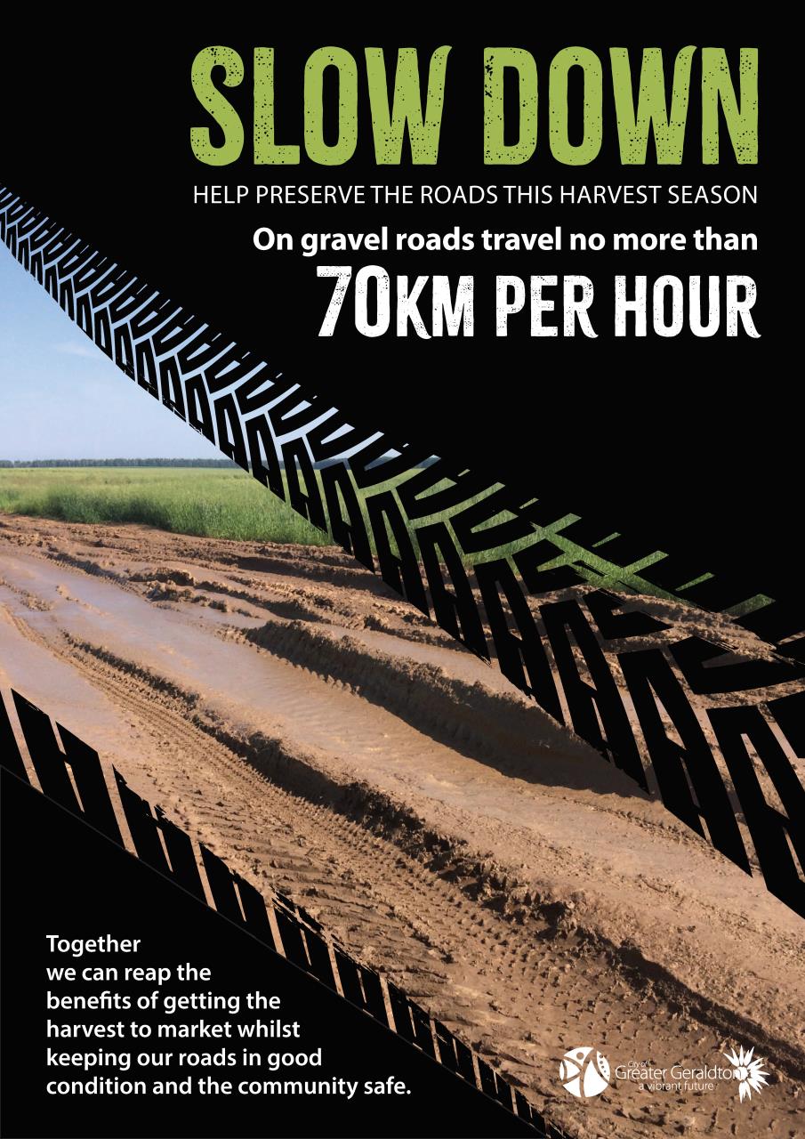 News Story Truck drivers urged to slow down on gravel roads » City of