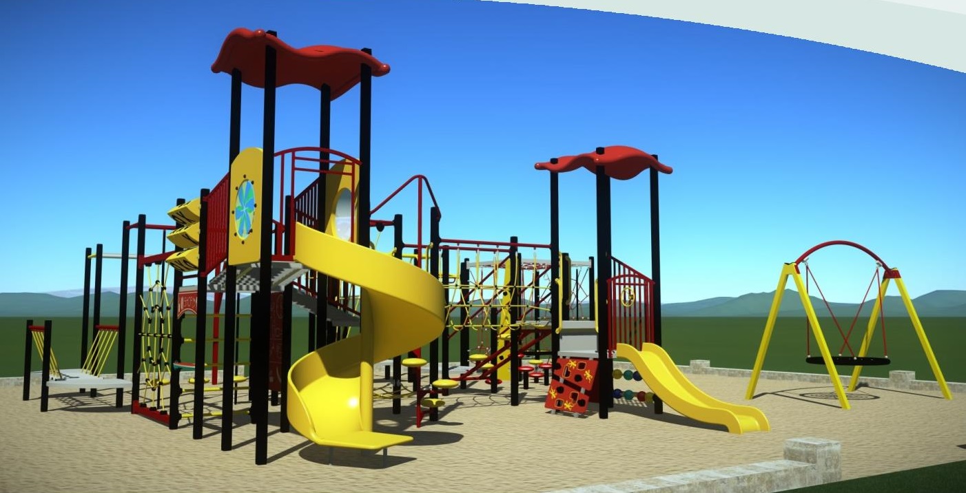 Image of new playground equipment