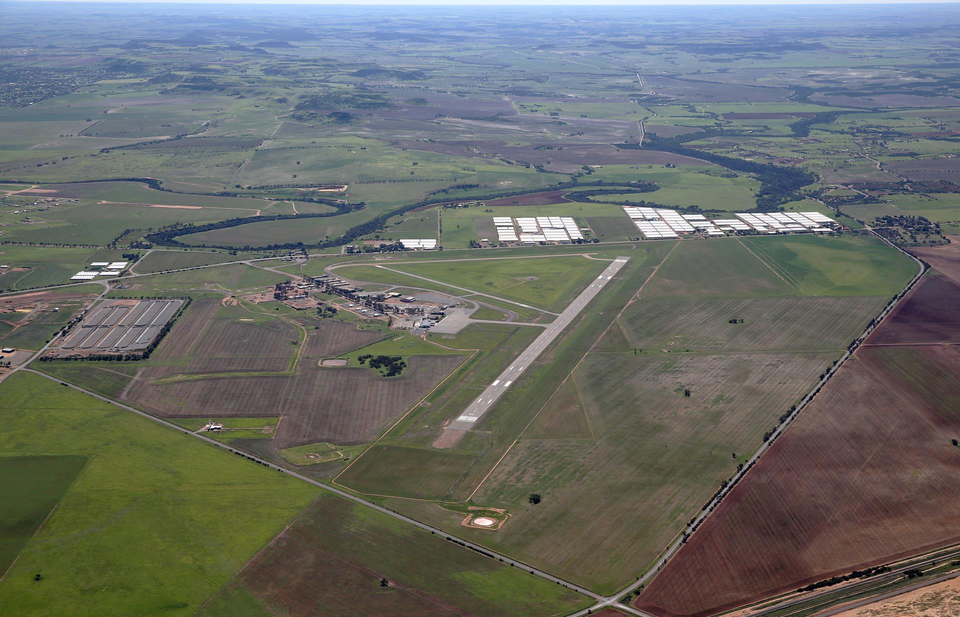 aerial photo of airport