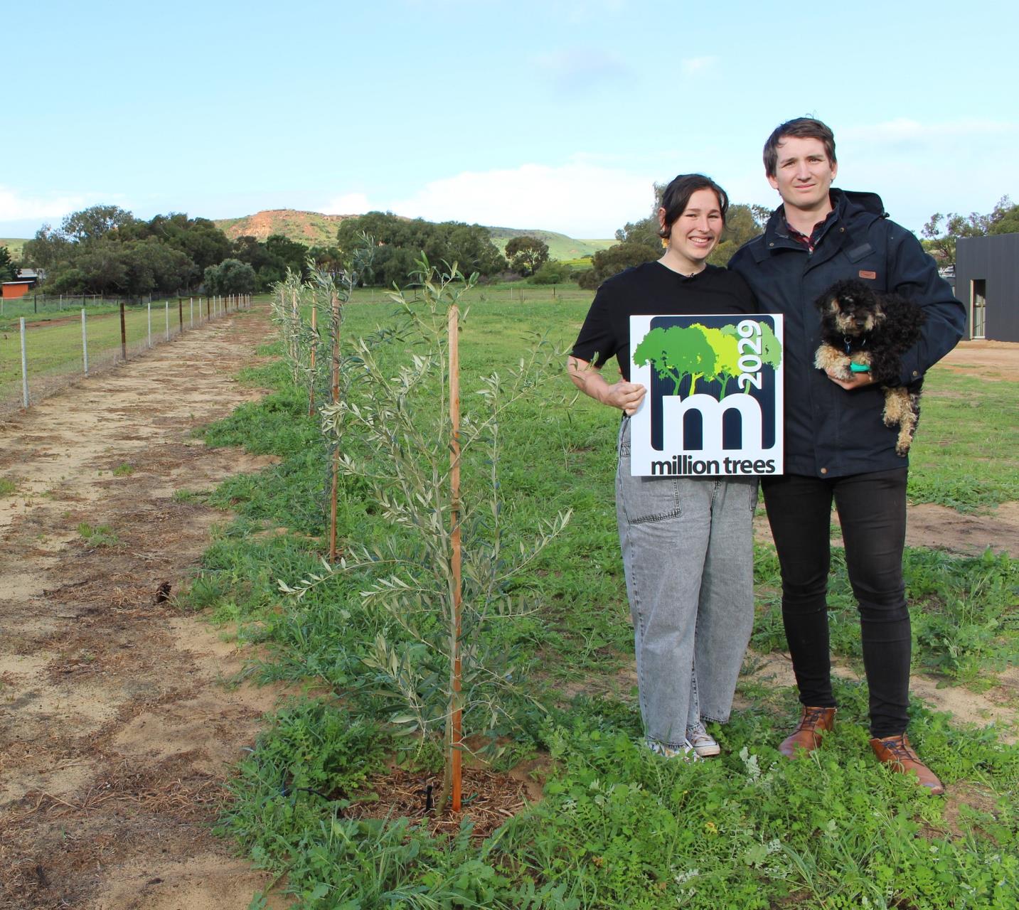 Grace and Christoph Kopplhuber have recently begun revegetating their Moresby property by planting more than 150 seedlings, shrubs and trees this winter.