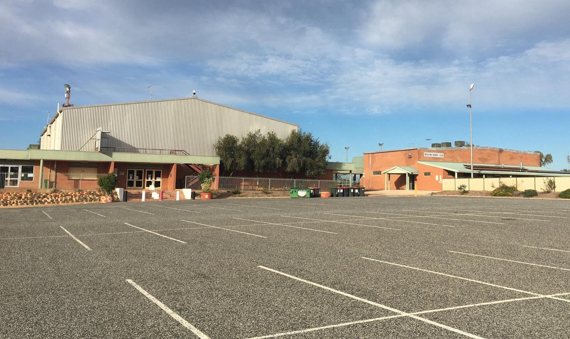 Mullewa Recreation Centre (left) and the Mullewa Sports Club