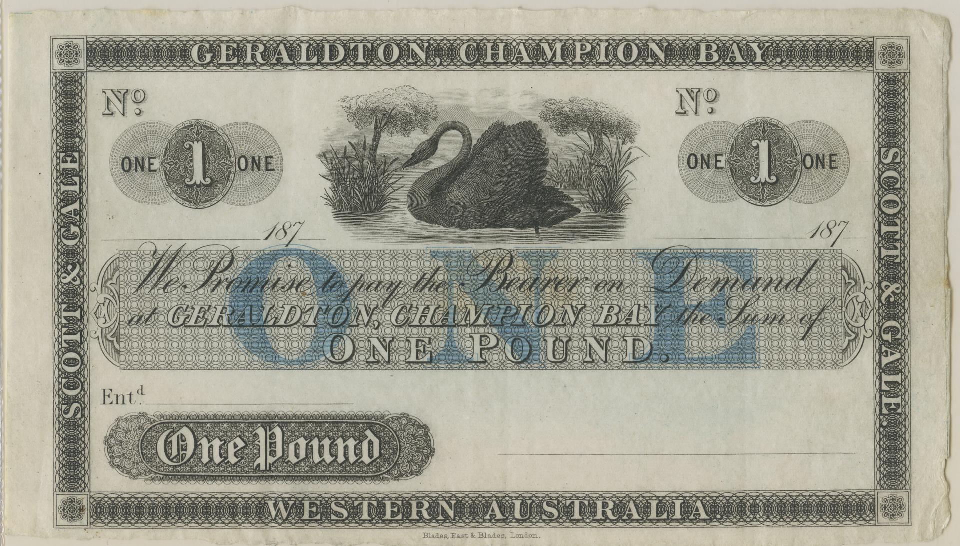 City of Greater Geraldton’s Heritage Collection has welcomed a second One Pound Trader’s Note.