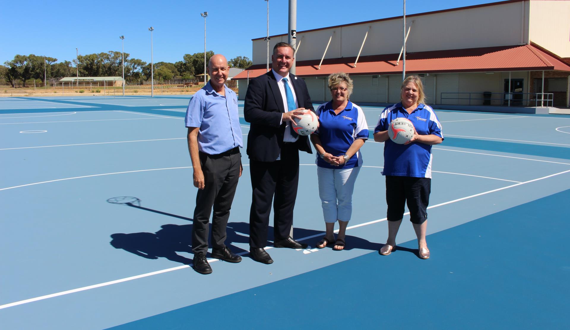 New netball outdoor surfaces