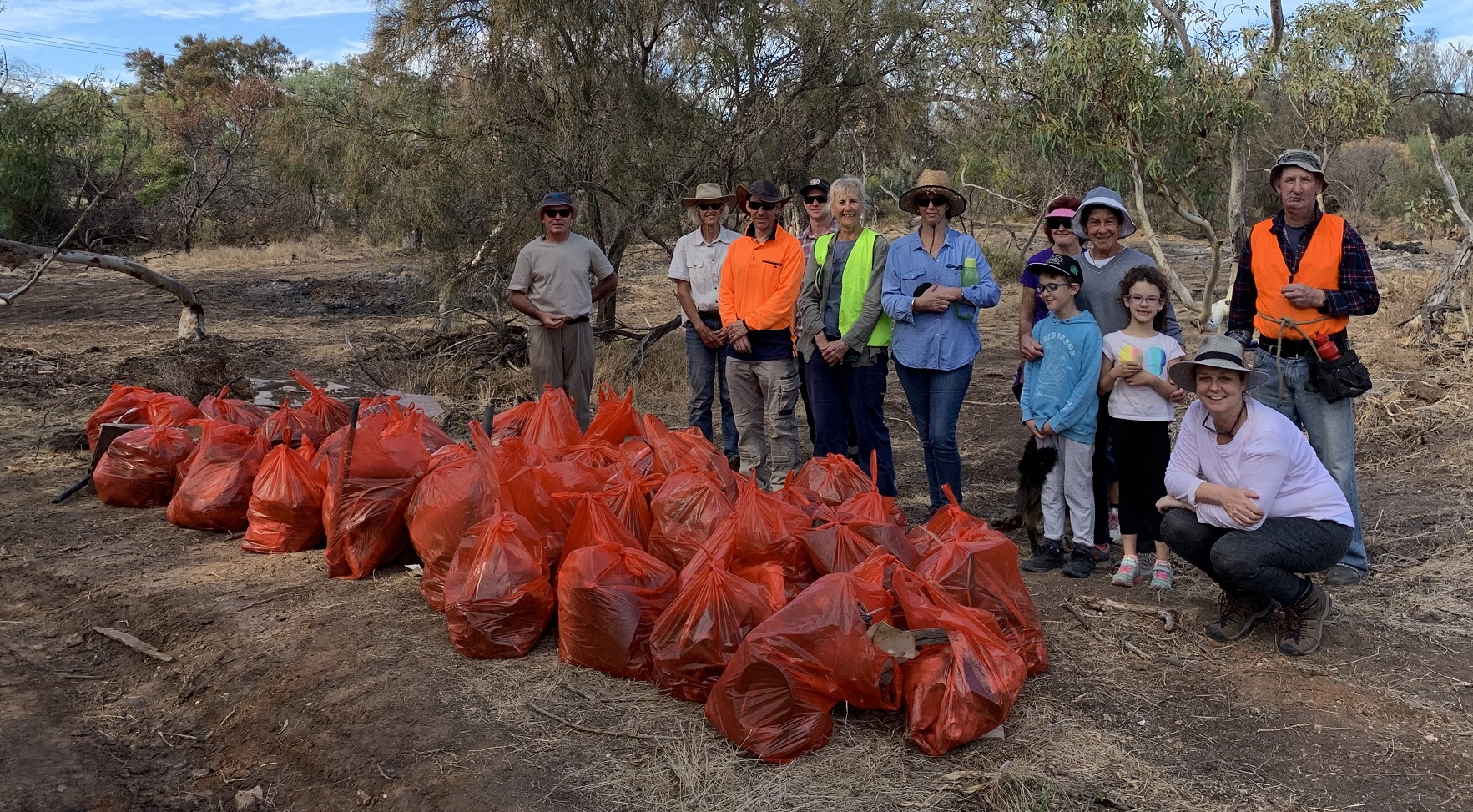 Rubbish collected by volunteers during the September 2019 clean-up of ‘Rum Jungle’.