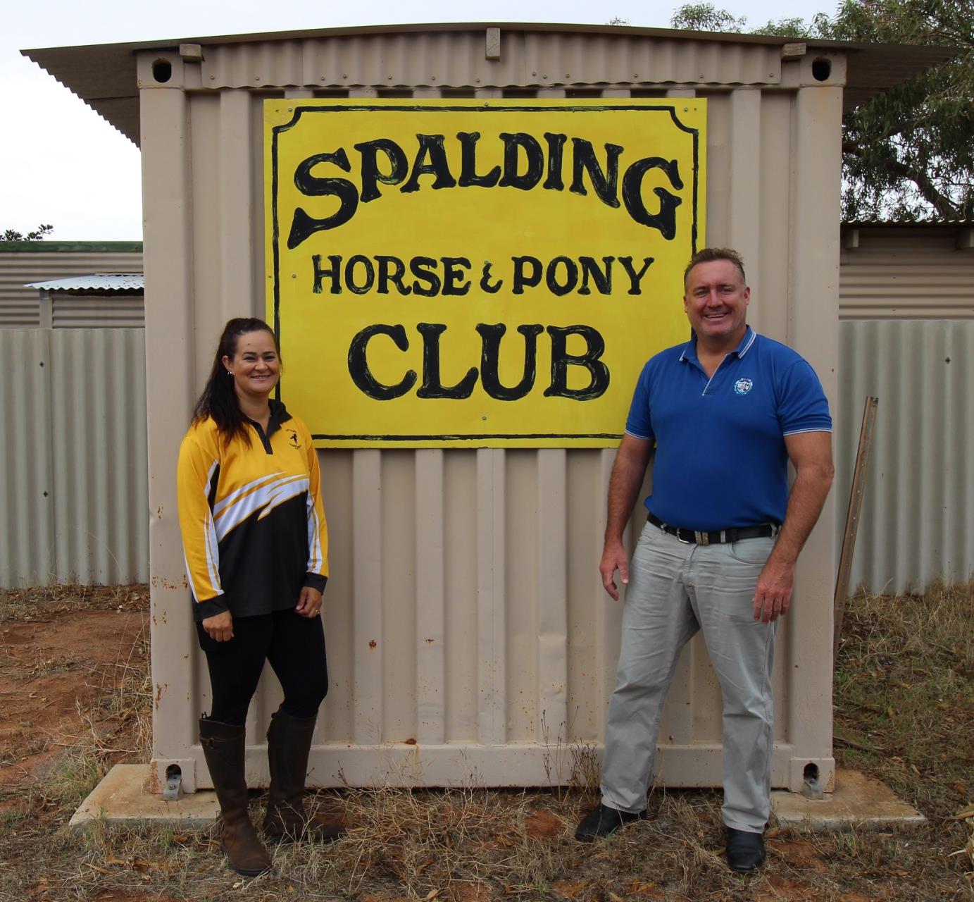 City of Greater Geraldton Mayor Shane Van Styn and Spalding Horse and Pony Club President Karen Teale.