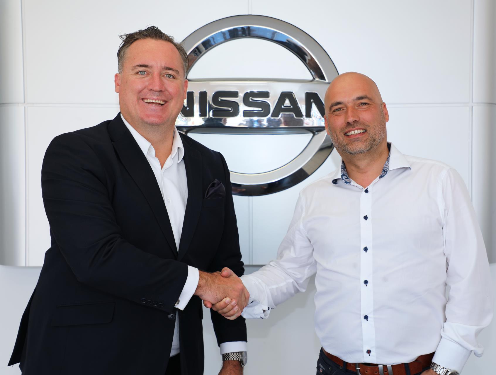 City of Greater Geraldton Mayor Shane Van Styn with Midwest Nissan Dealer Principle Mike Cocken.  