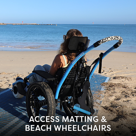 Access matting and beach wheelchair tile