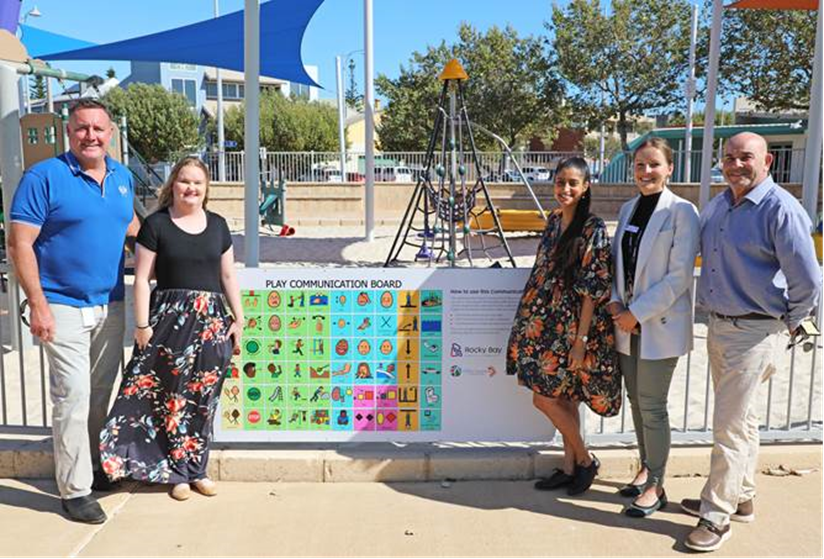 Communication board located at the foreshore playground