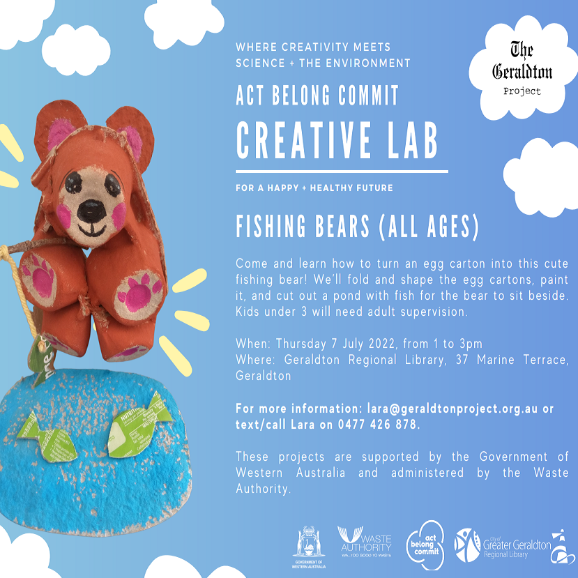 School Holiday Activities - Kids Creative Lab - Fishing Bears