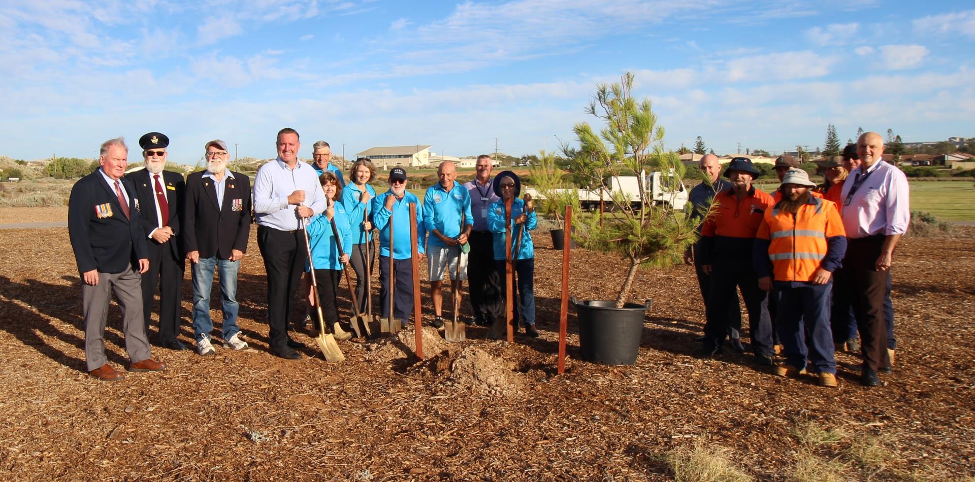 Special Lone Pine tree planting for ANZAC Day
